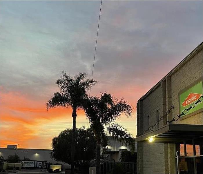 sunset and SERVPRO office