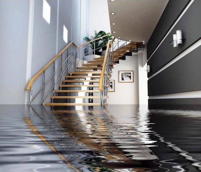flood by stairs