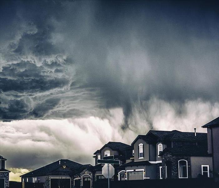 Storm over homes